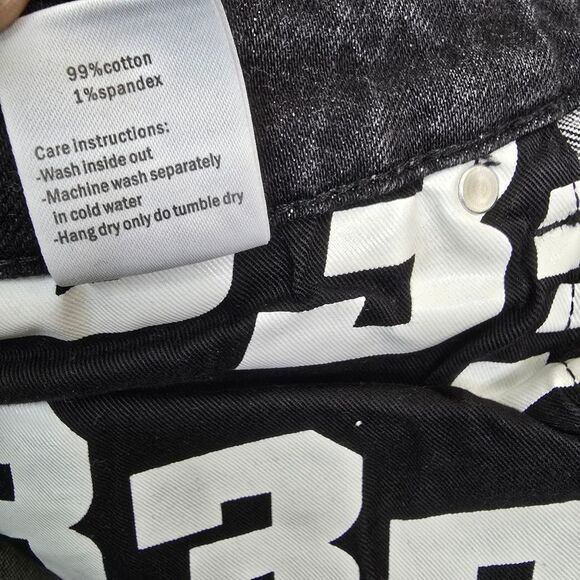 Half Evil 333 Button Fly Distressed 5 Pocket Style Jeans 40x32 - Picture 9 of 10